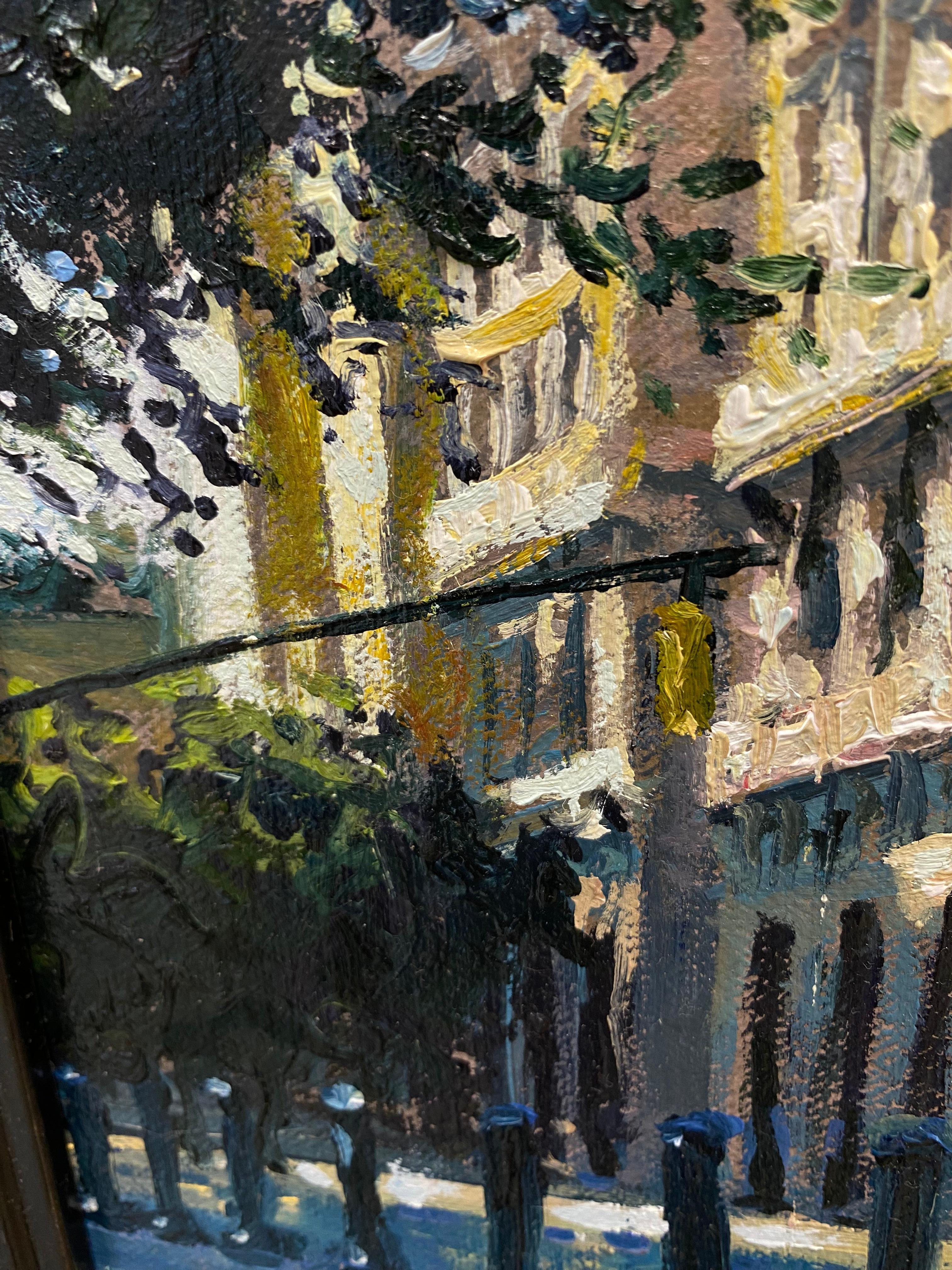 Broadway West New York - pittura realistica contemporanea del 21° secolo in vendita 3