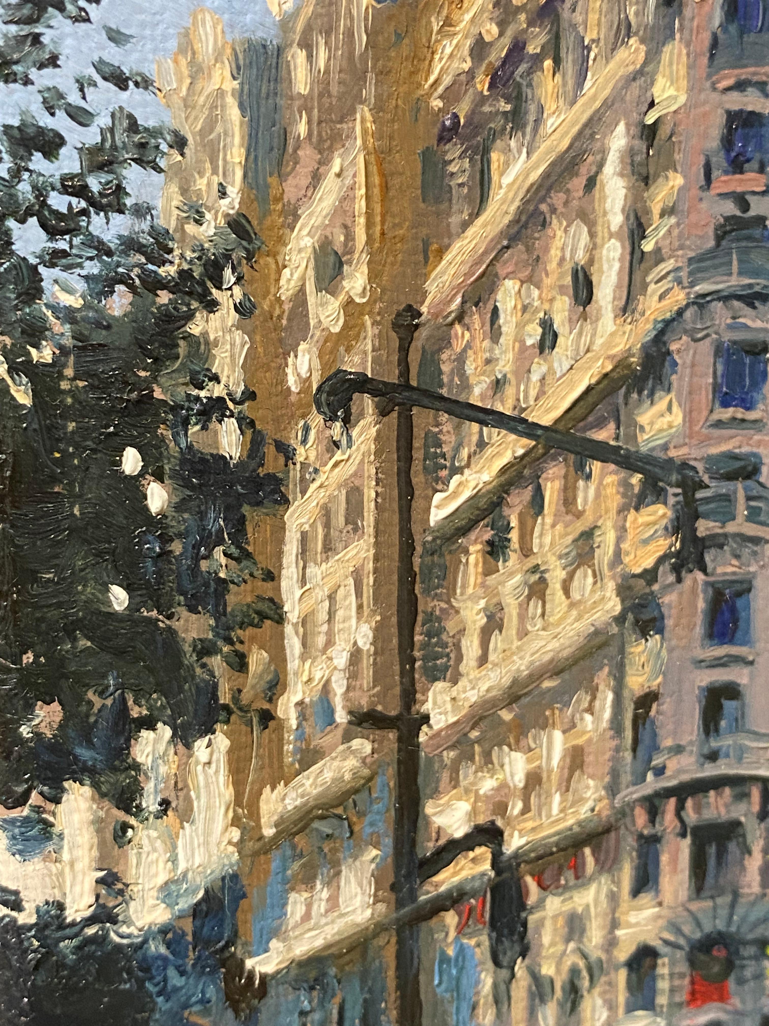 City View - Quadro realistico contemporaneo di New York del 21° secolo - Painting Contemporaneo di Wijnand Driessen