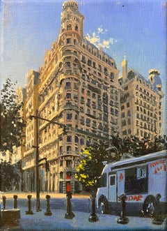 Vista de la ciudad - Pintura realista contemporánea del siglo XXI de Nueva York