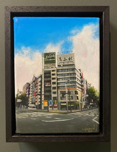 City View - 21st Century contemporary realistic painting of Tokyo