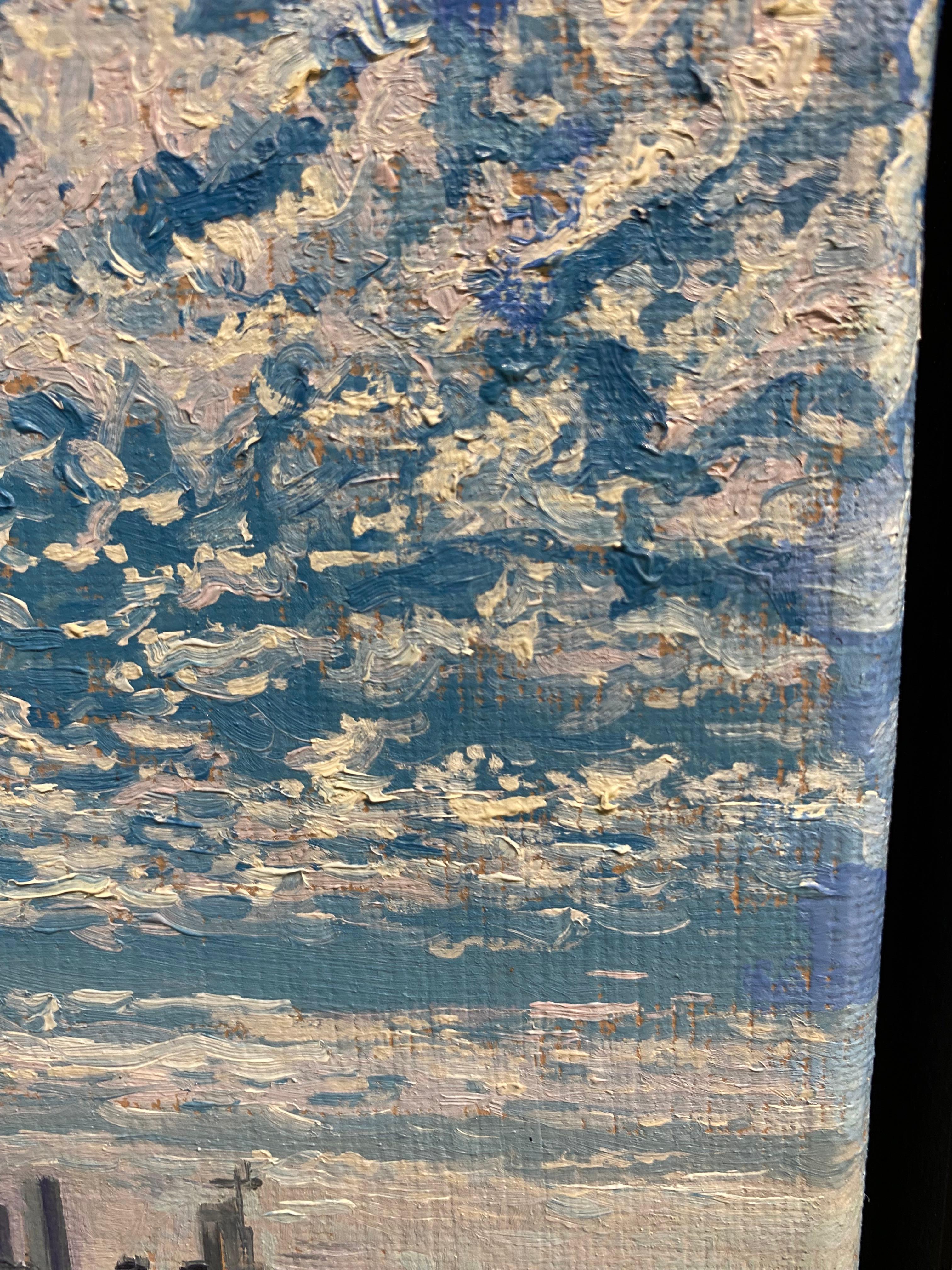 Manhattan Skyline - 21. Jahrhundert zeitgenössische realistische Malerei von Tokio (Zeitgenössisch), Painting, von Wijnand Driessen