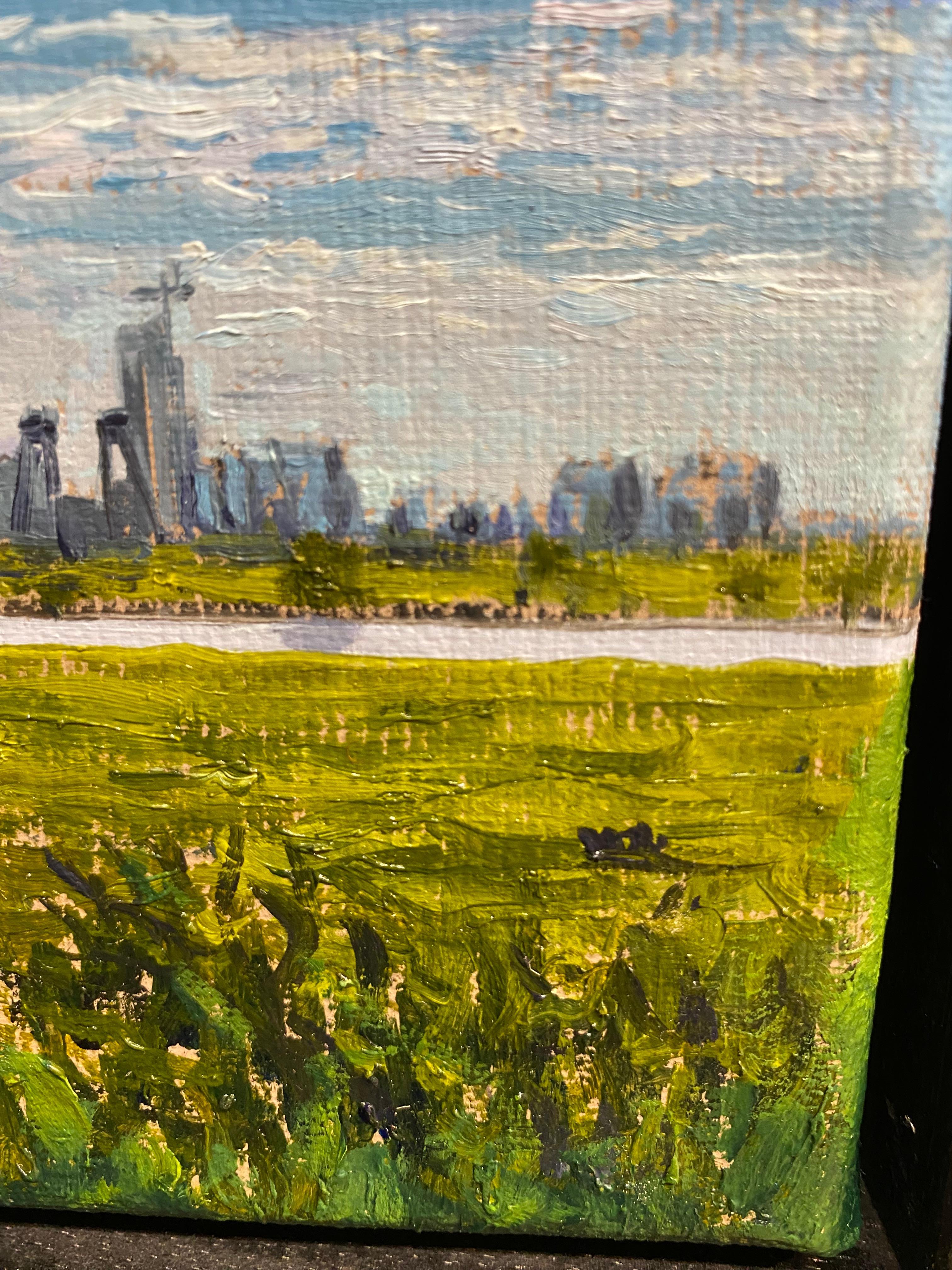 Manhattan Skyline - 21. Jahrhundert zeitgenössische realistische Malerei von Tokio im Angebot 1