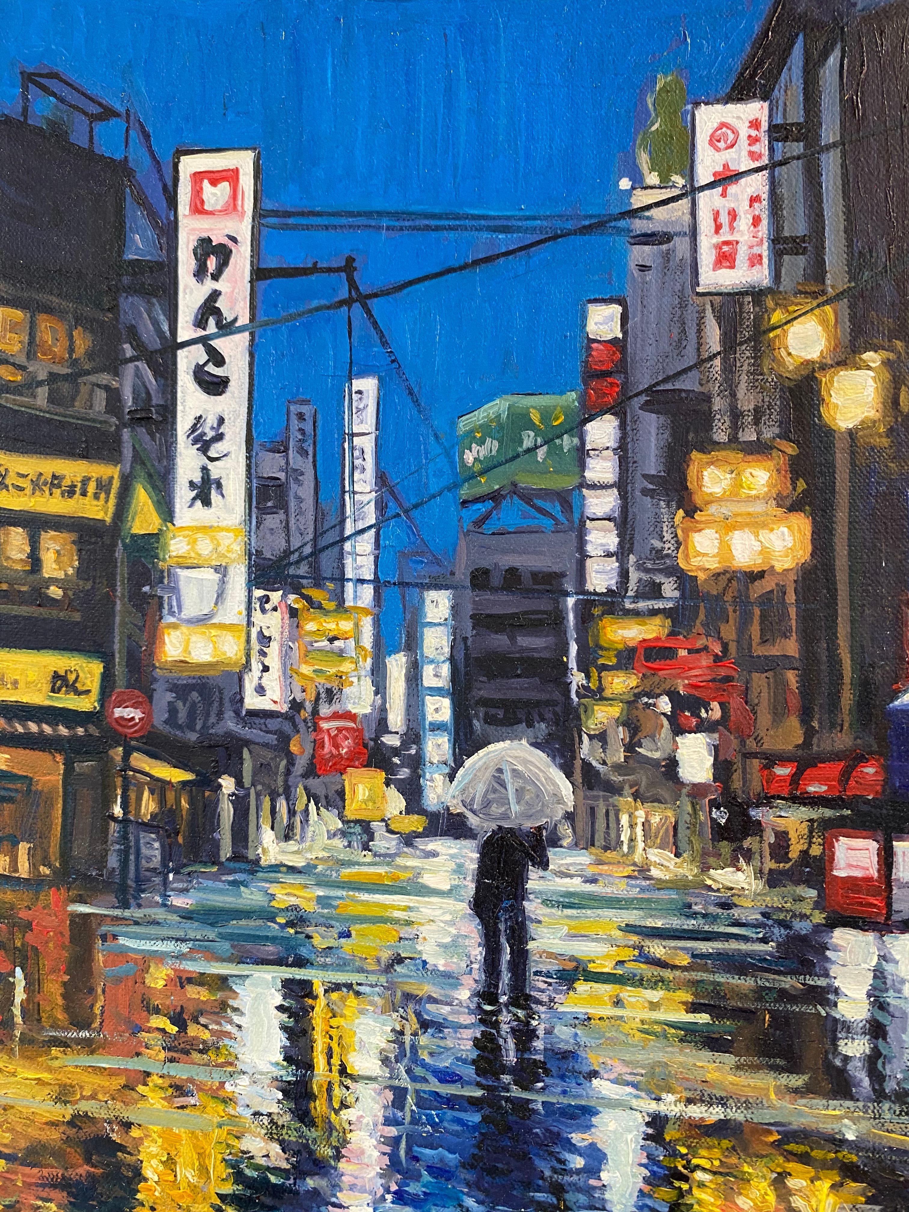 Wijnand Driessen (niederländischer Künstler)
Osaka im Regen
50x 40 cm (gerahmt, im Preis inbegriffen 58 x 48 cm)
Ölfarbe auf Leinwand

Der Künstler Wijnand Driessen lebt und arbeitet in Eindhoven, ist aber in Nuenen geboren und aufgewachsen, nur