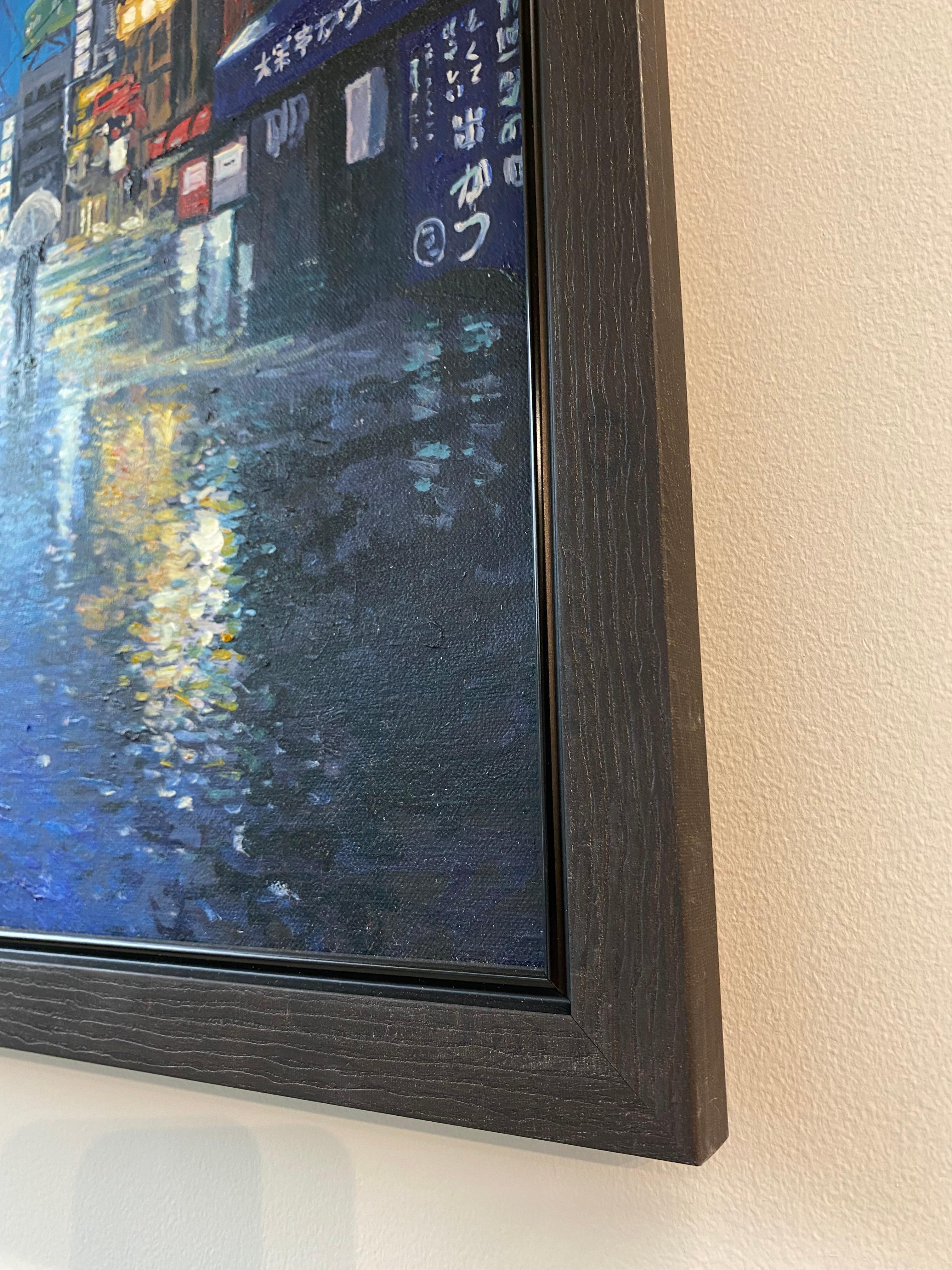 Osaka im Regen - Zeitgenössische realistische Malerei des 21. Jahrhunderts in Japan im Angebot 4