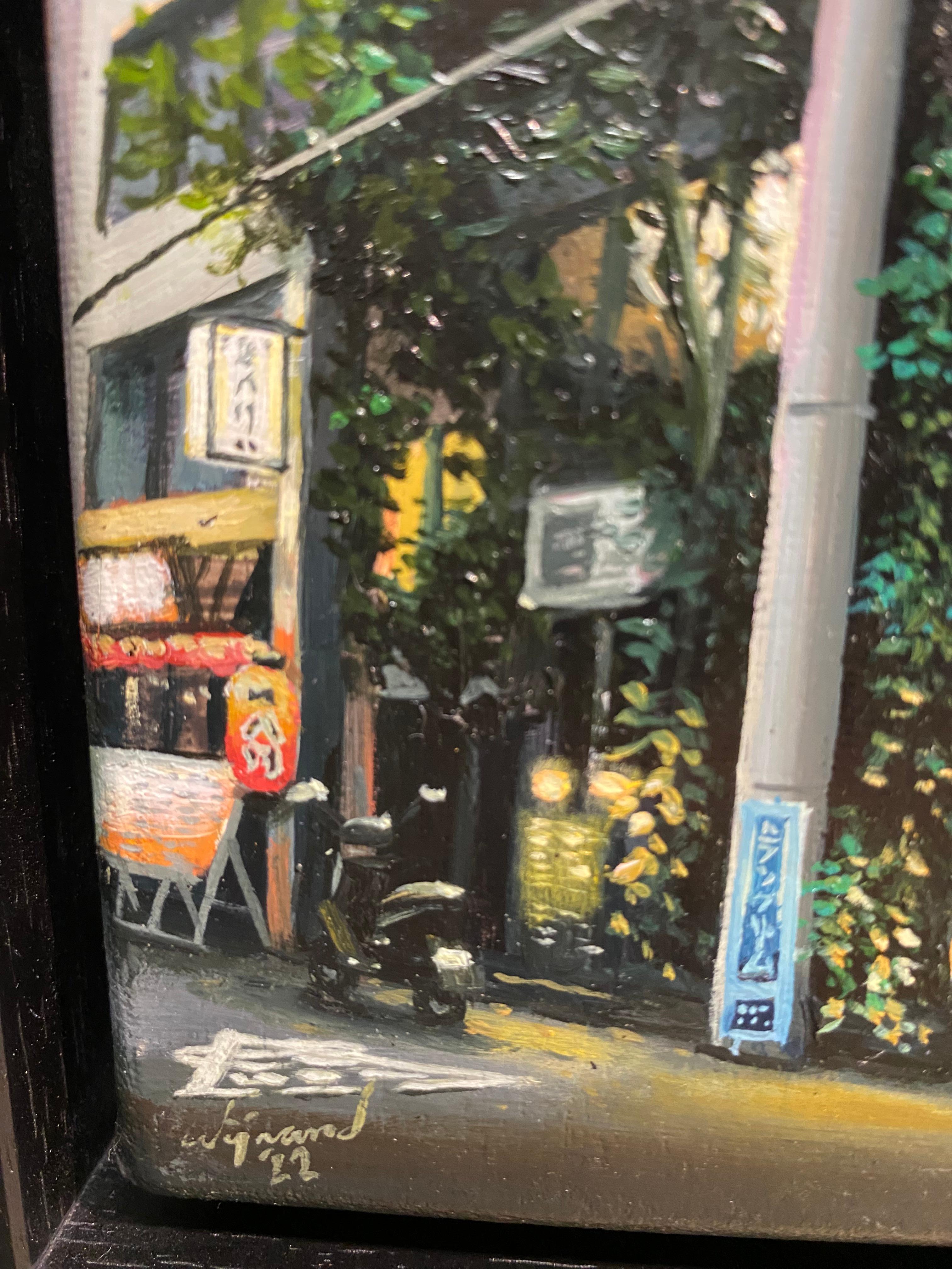 Yvy Bar in Tokio - 21. Jahrhundert zeitgenössische realistische Malerei von Tokio im Angebot 1