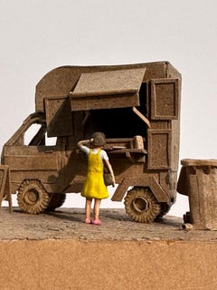 Foodtruck - Escultura realista contemporánea del paisaje urbano del siglo XXI