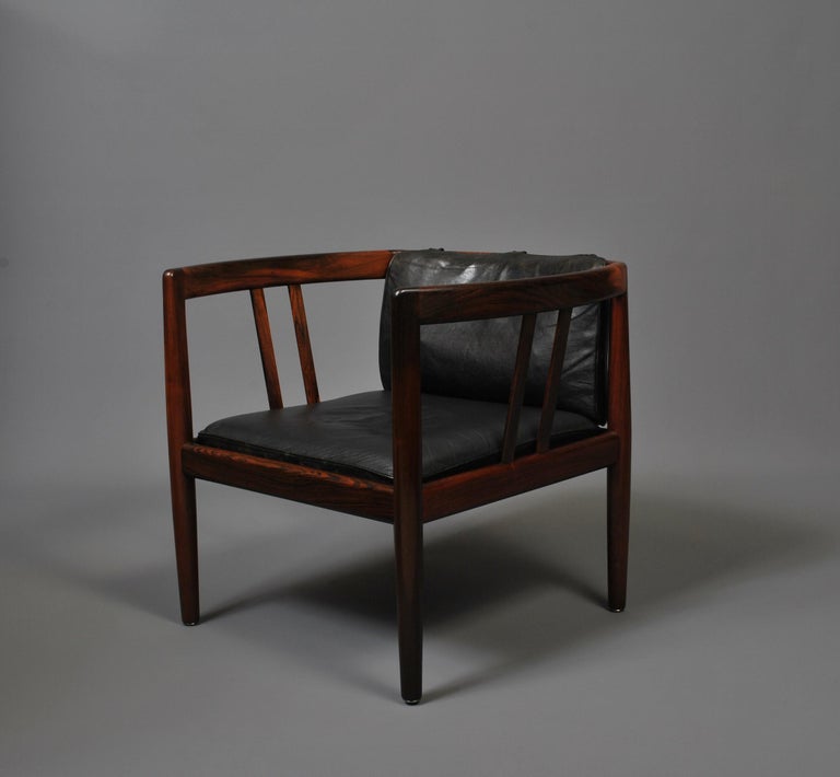 Wikkelso Holger Christiansen Lounge Chair & Ottoman 4