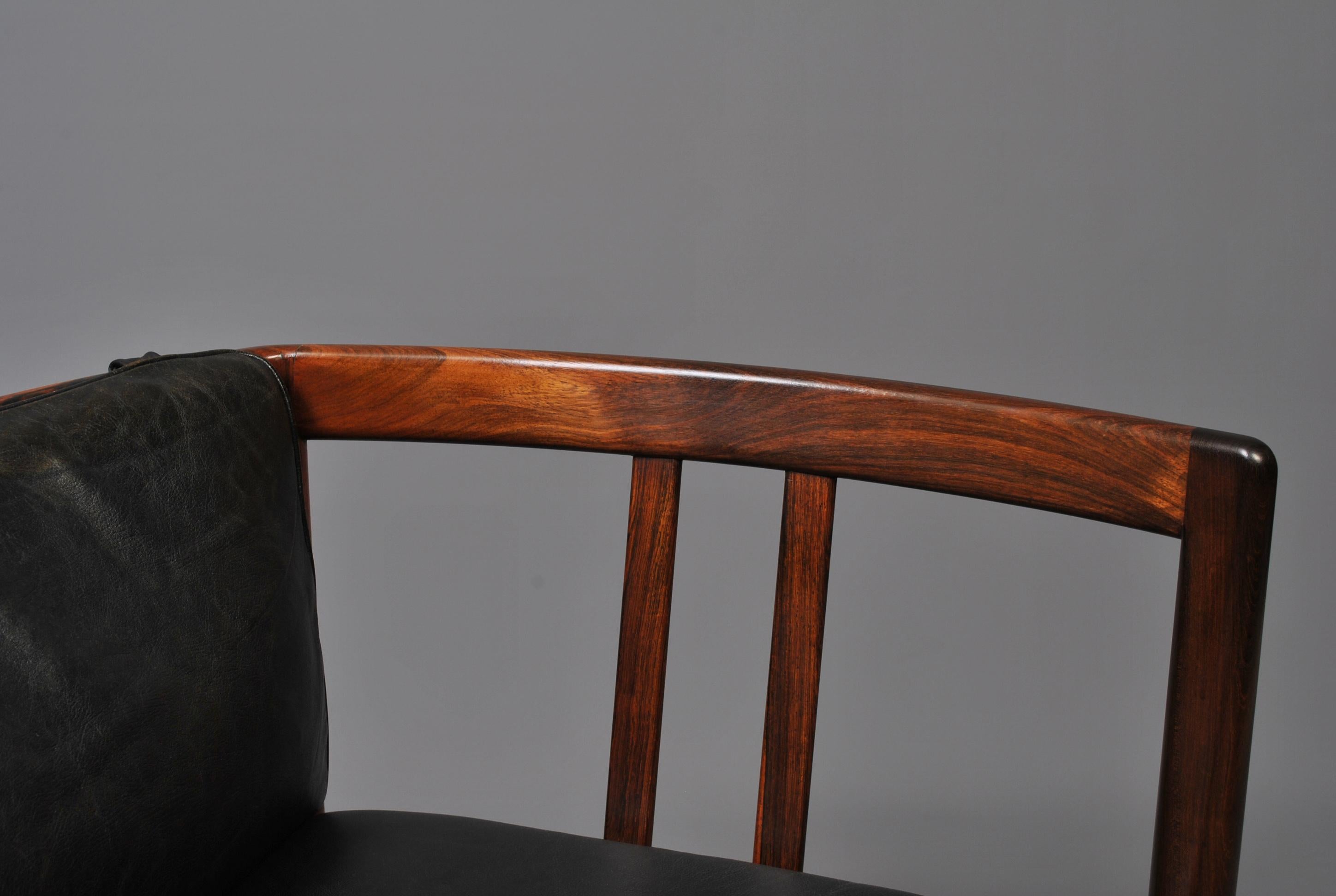 Wikkelso Holger Christiansen Lounge Chair & Ottoman 1