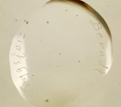 Vase en verre d'art tribal en métal coulé Wiktor Berndt pour Flygsfors, milieu du siècle dernier