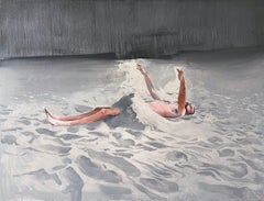 DUNE - Pittura ad olio contemporanea espressiva e gioiosa, paesaggio marino, vista mare