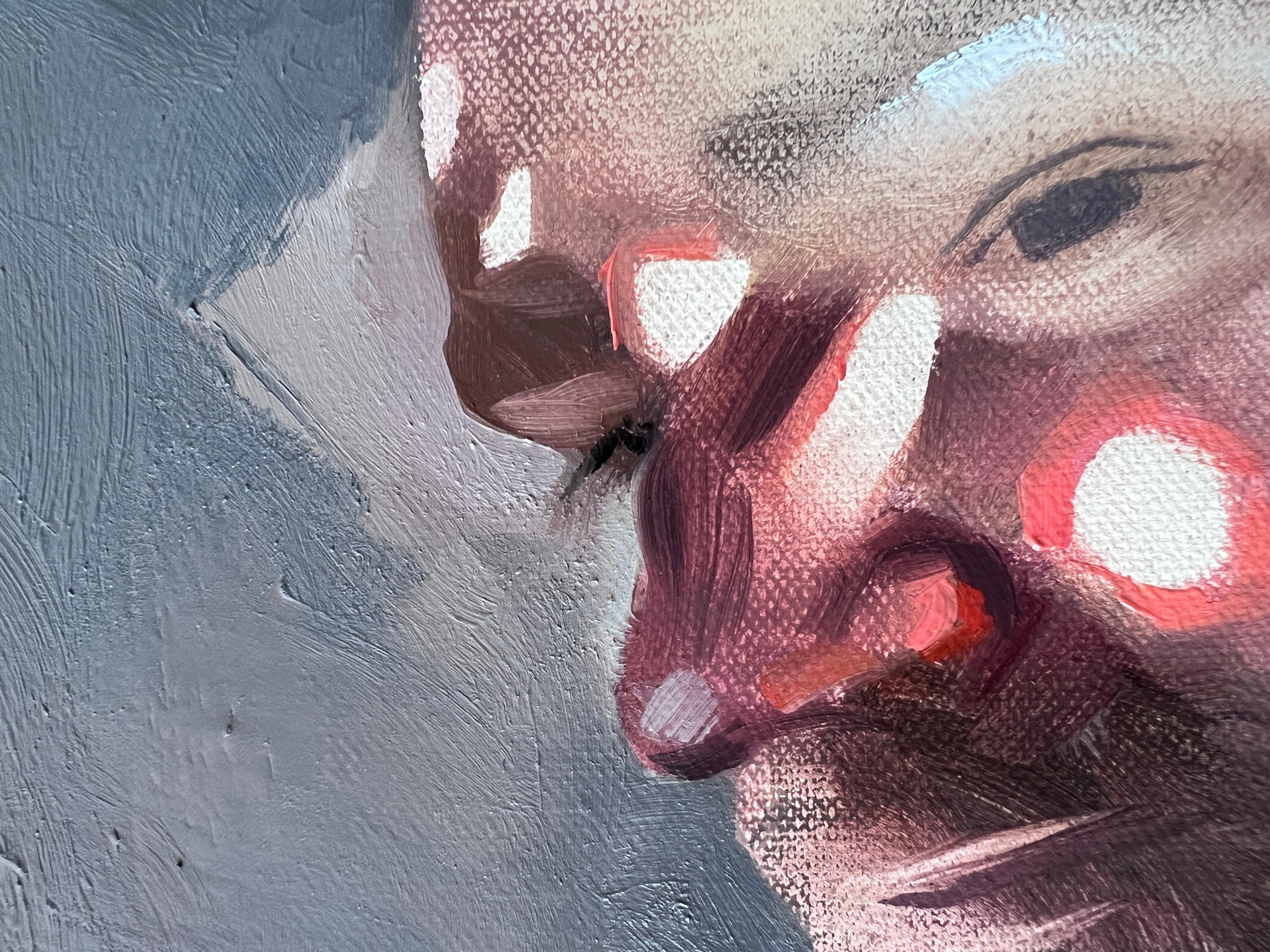 ECLIPSE 3 - Modernes expressionistisches Ölporträtgemälde – Painting von Wiktor Jackowski