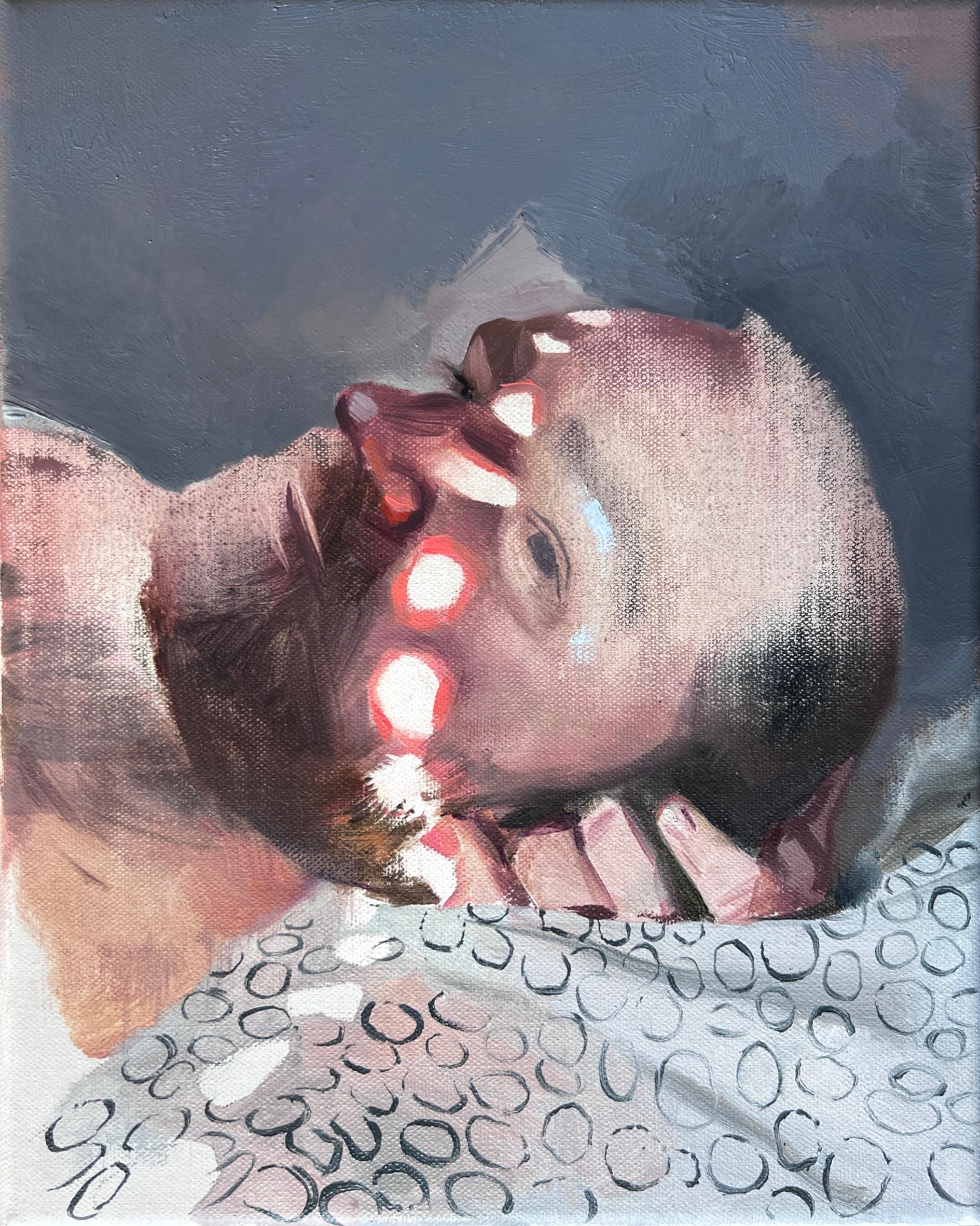 ECLIPSE 3 - Modern Expressive Oil Portrait Painting For Sale 3