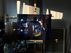 NOTTE D'ELEZIONE - Modern Color, pittura ad olio dinamica, evento sociale colorato