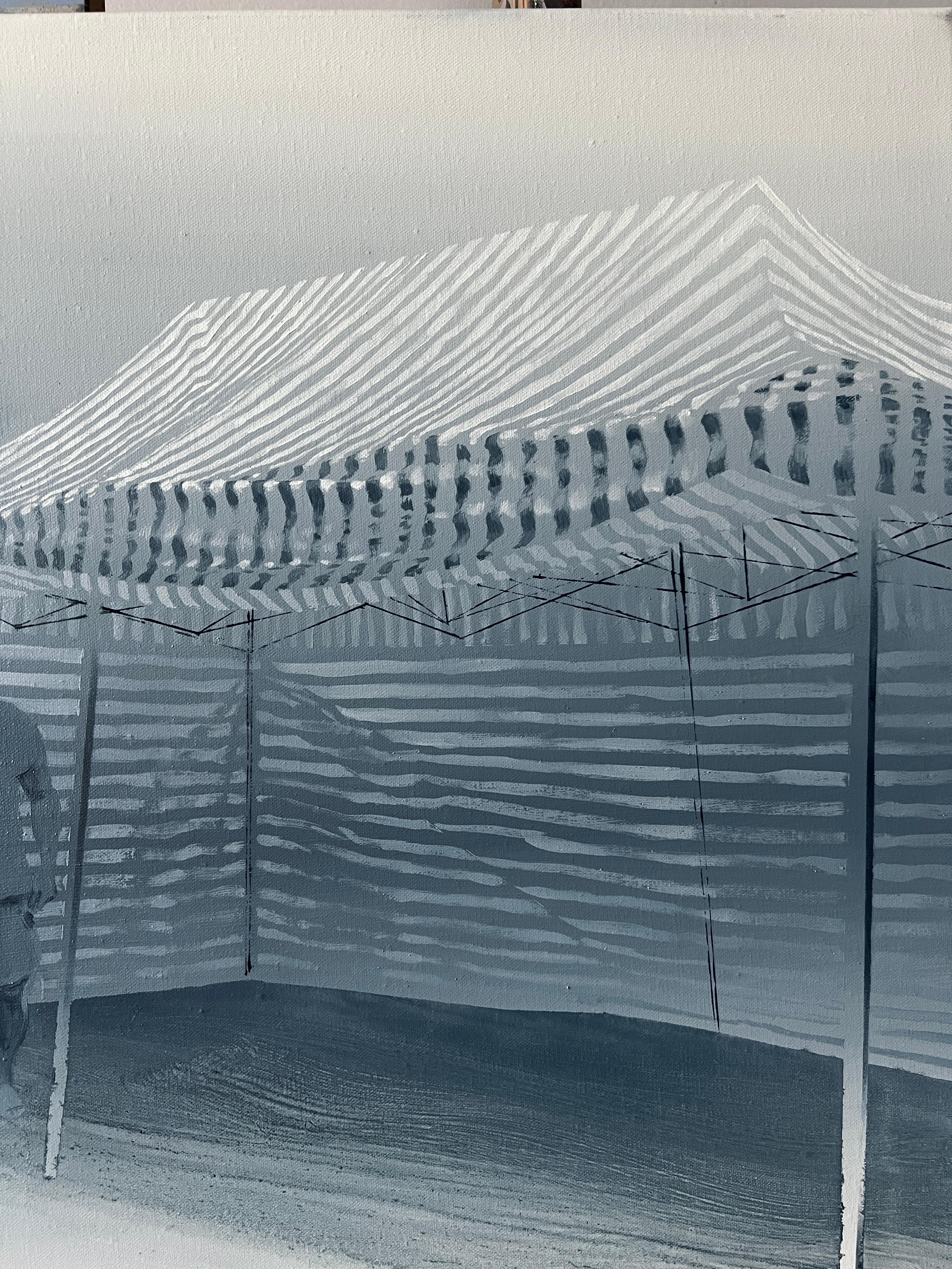 KACPER AND HILTON 2 - Modernes expressionistisches Ölgemälde, Stadtlandschaft, Männerporträt (Zeitgenössisch), Painting, von Wiktor Jackowski