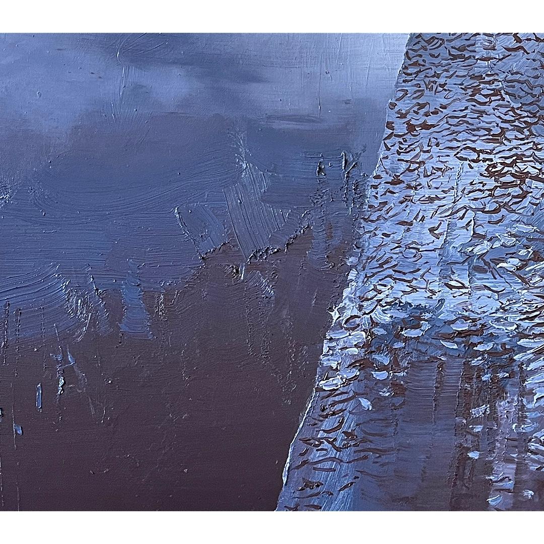 Le monument à Taras Shevchenko à Kharkiv, Ukraine -  Peinture à l'huile expressionniste en vente 1