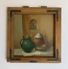 Still life - XX Century, Contemporary Oil Painting, Muted Colors