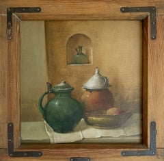 Still life - XX Century, Contemporary Oil Painting, Muted Colors