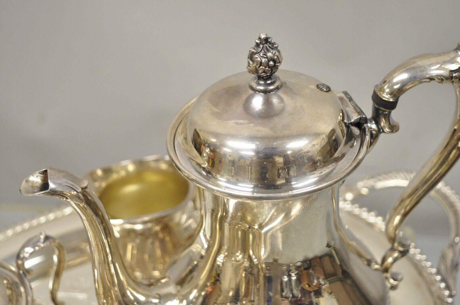 Wilcox International Silver Co Tee-Set Serviertablett und mehr, 5 Stück Set im Angebot 5