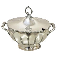 Vintage Wilcox Silverplate Co Silver Plated Victorian Lidded Soup Tureen Bowl B Monogram