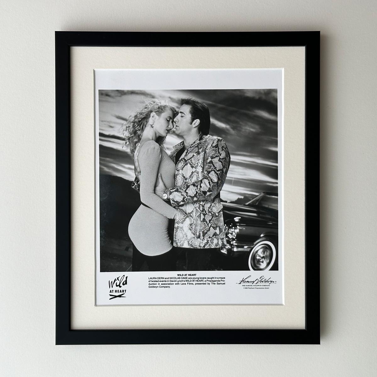Original Samuel Goldwyn 8x10 inches Publicity Still for David Lynch's Wild At Heart (1990) starring Laura Dern and Nicolas Cage.

Publicity (film/production) stillswerecreated to helpstudios promote their new films. The stills were included with