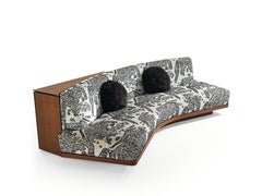 Wild Back Sofa with Inlay Back Cabinet in Plywood