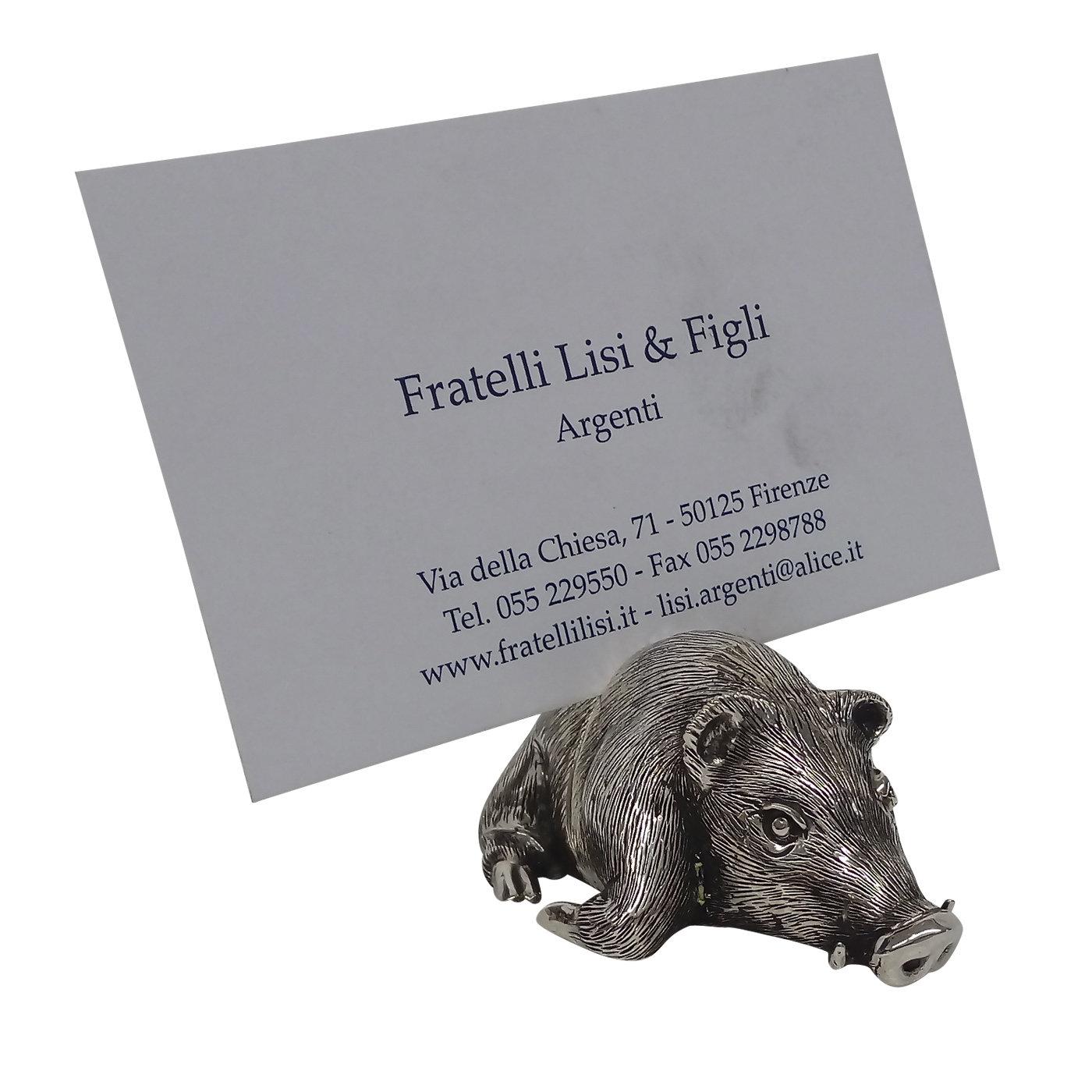 This charming card holder is meticulously crafted to depict a wild boar, an icon in Italian culture. This piece will make the perfect addition to a desk in a study or even at the office, perfect for holding business cards while at the same time
