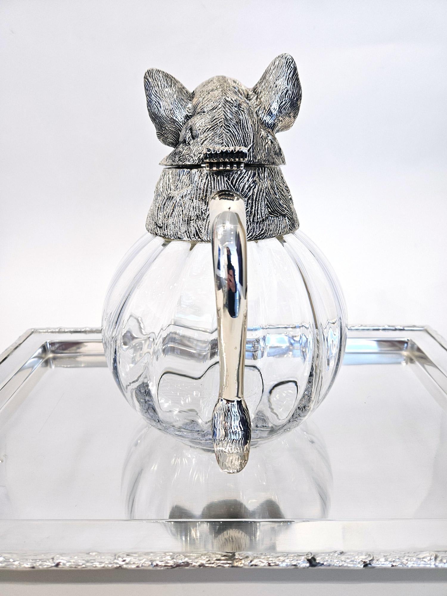 Wild Boar Drinks Set with Boar’s Head Decanter, Stirrup Cups and Tray, c. 1960 For Sale 2
