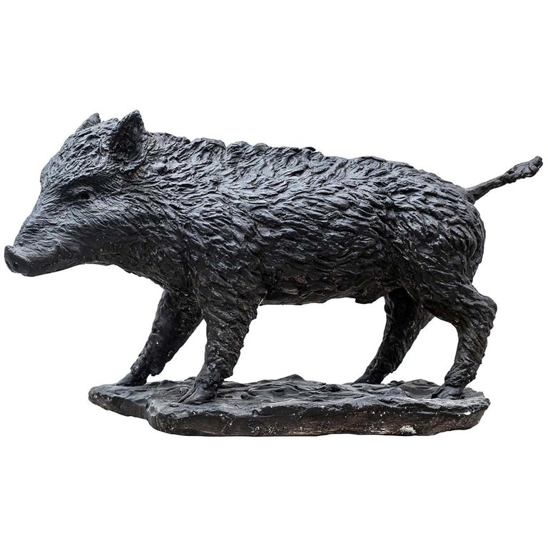 Wild Boar Sculpture For Sale at 1stDibs
