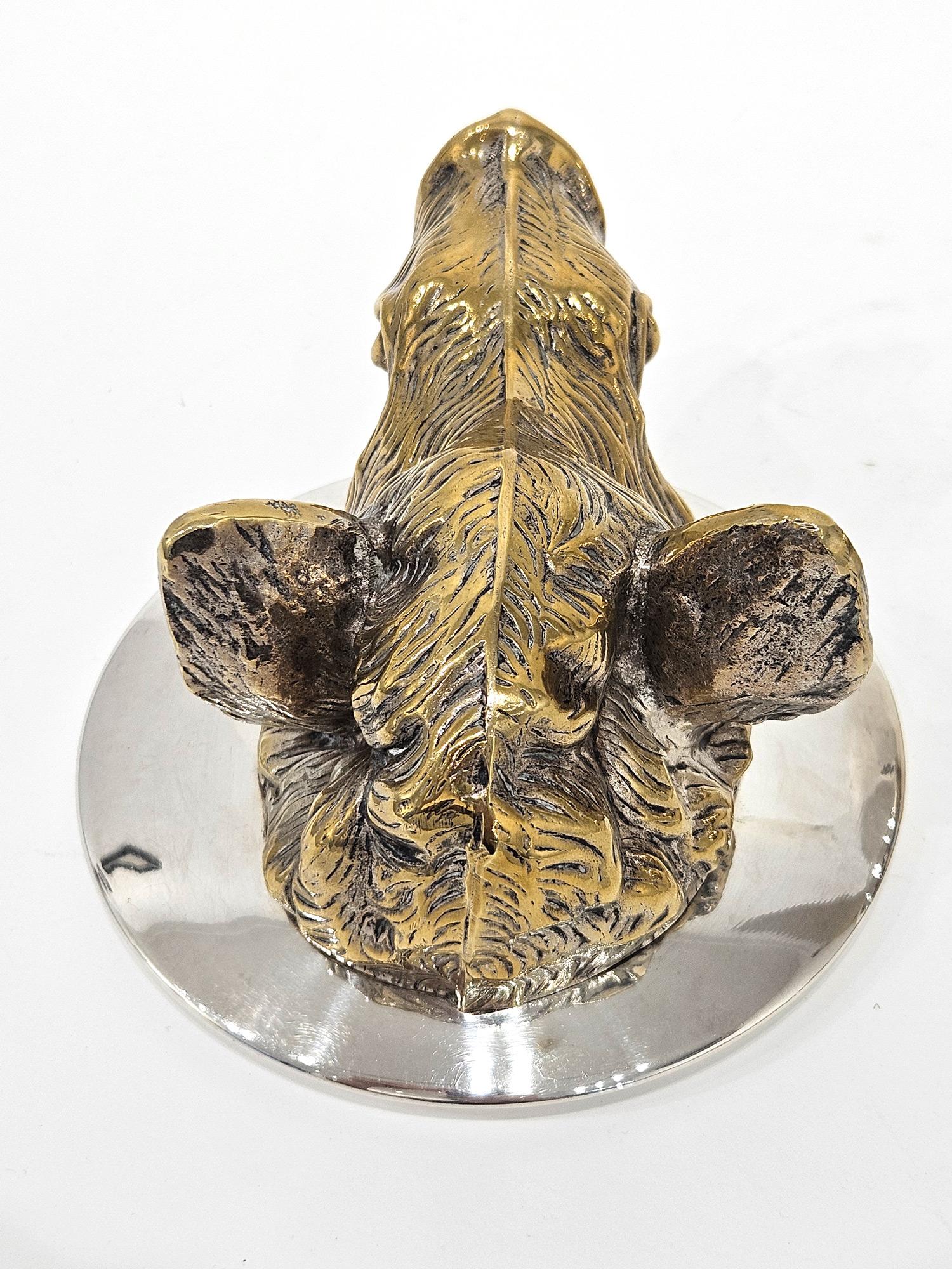 Secchiello da ghiaccio in argento con testa di cinghiale di Valenti, 1960 ca. in vendita 5