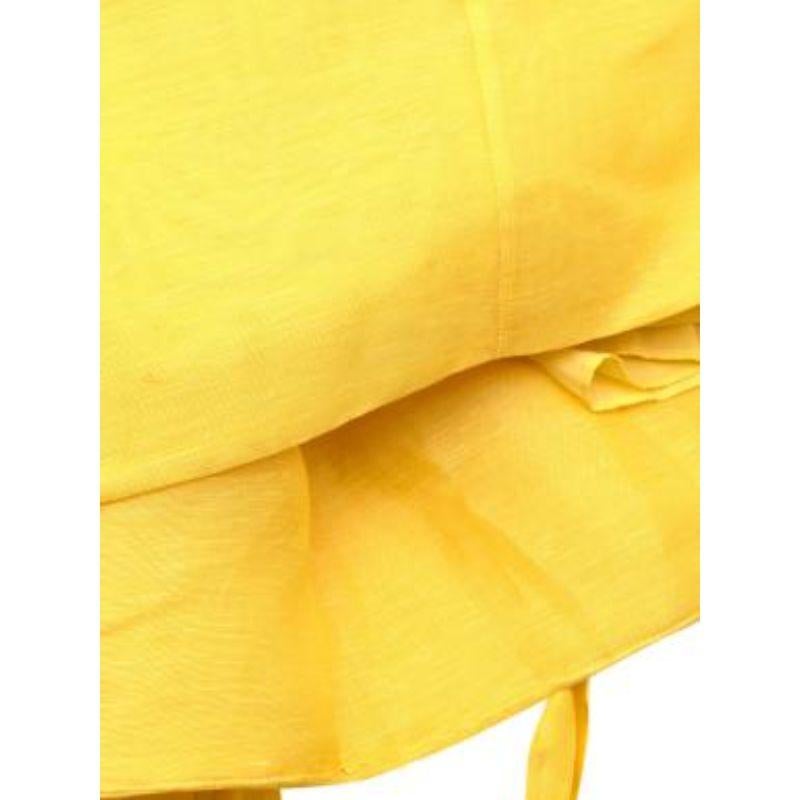 Wild Botanica Midikleid aus Leinen und Seidenmischung mit Krawattenausschnitt und Organzadetails im Angebot 2