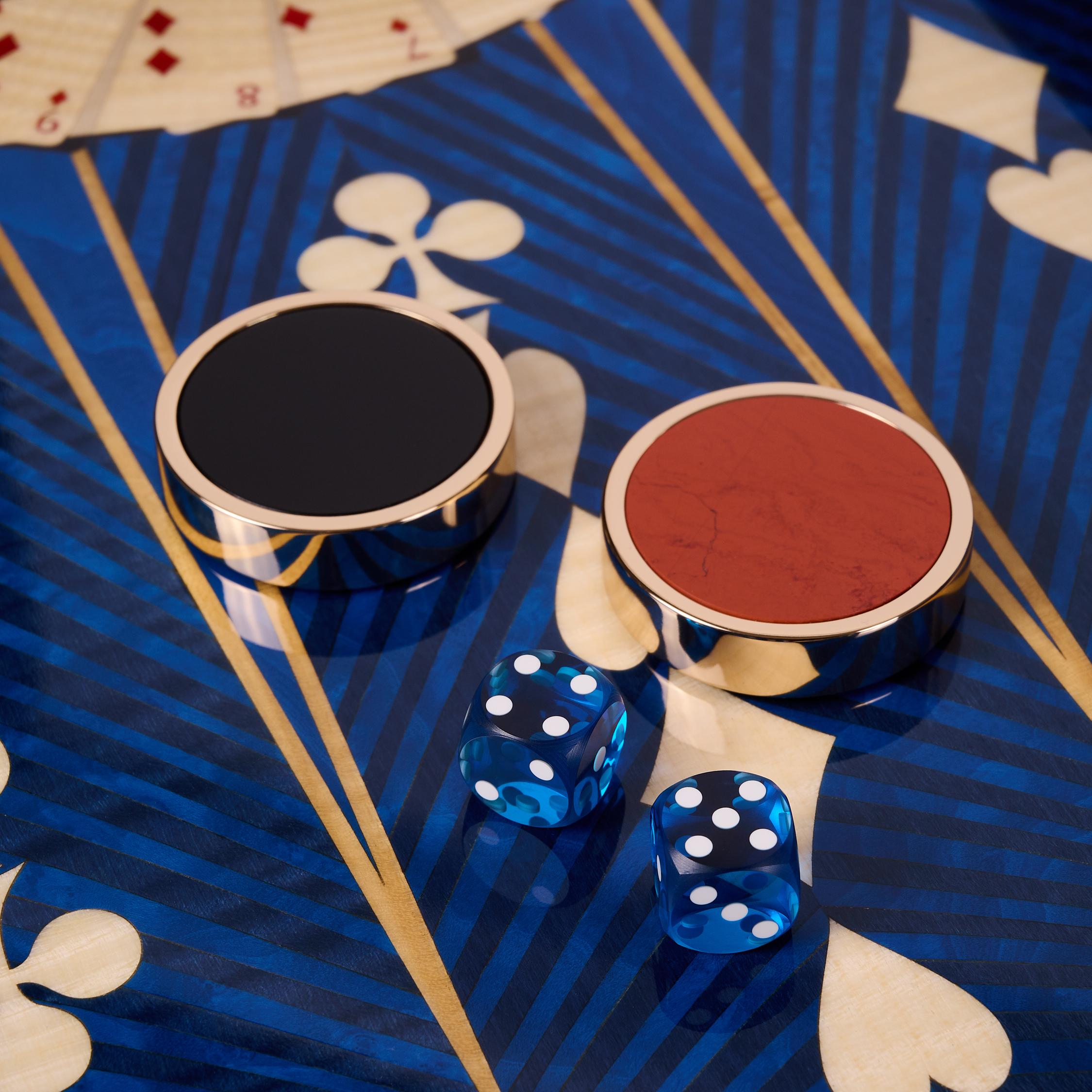 Wild Card Tournament Backgammon Set by Alexandra Llewellyn In New Condition For Sale In London, GB