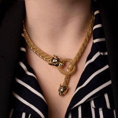 Collana in oro giallo Wild Cat, circa anni 2000