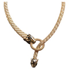 Collana in oro giallo Wild Cat, circa anni 2000