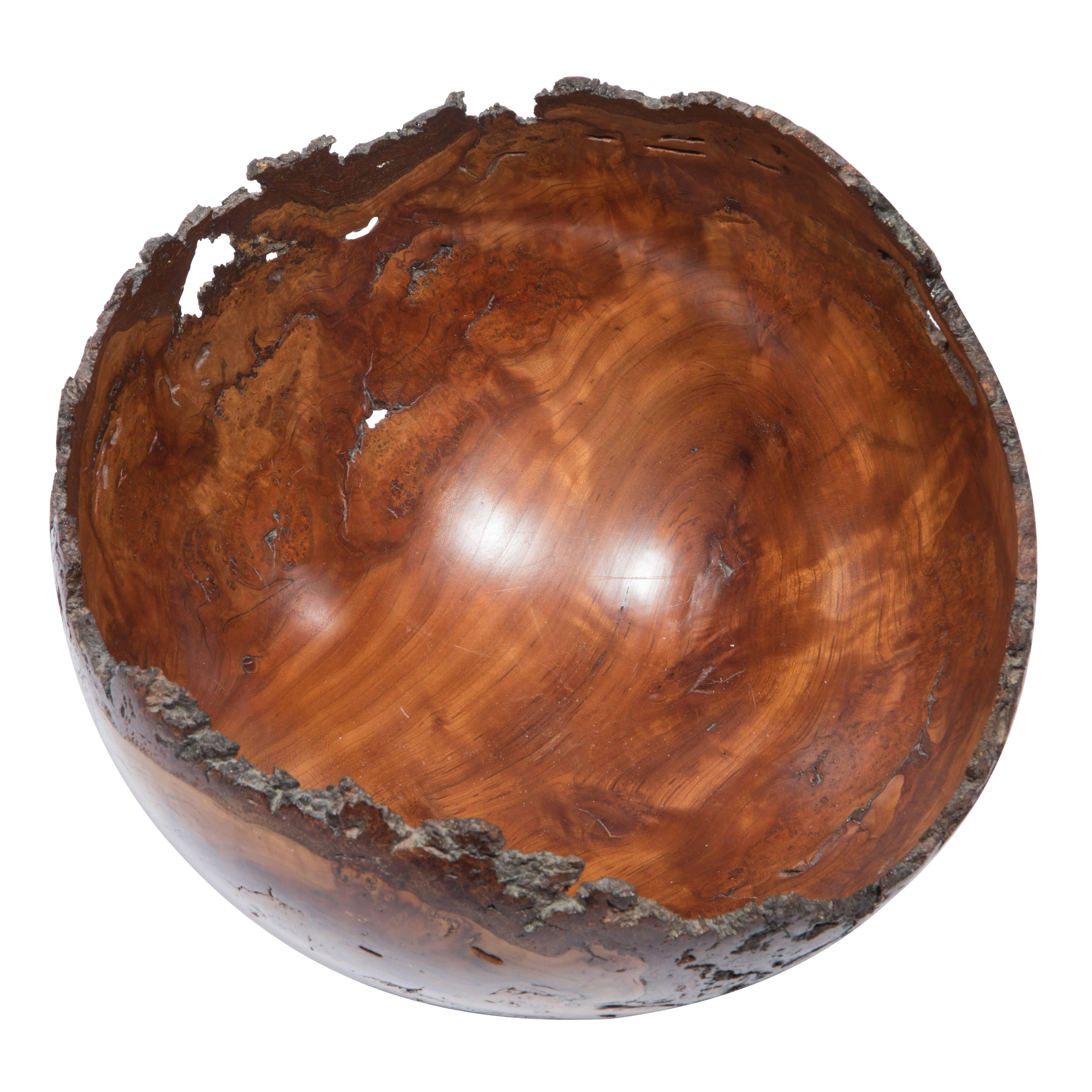 Wild Cherry Burl Bowl by Charles Hutson, circa 1980s 4