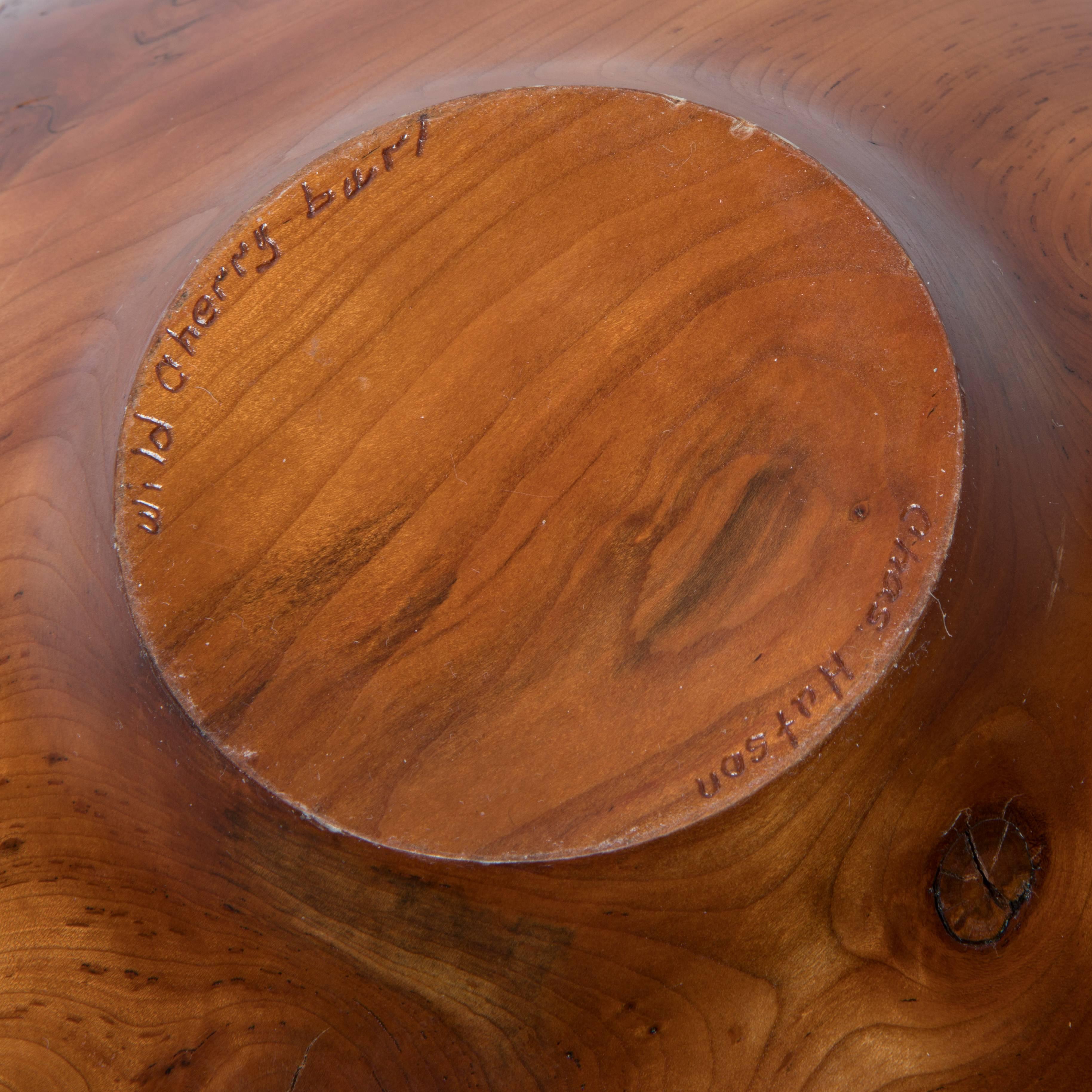 Wild Cherry Burl Bowl by Charles Hutson, circa 1980s 6