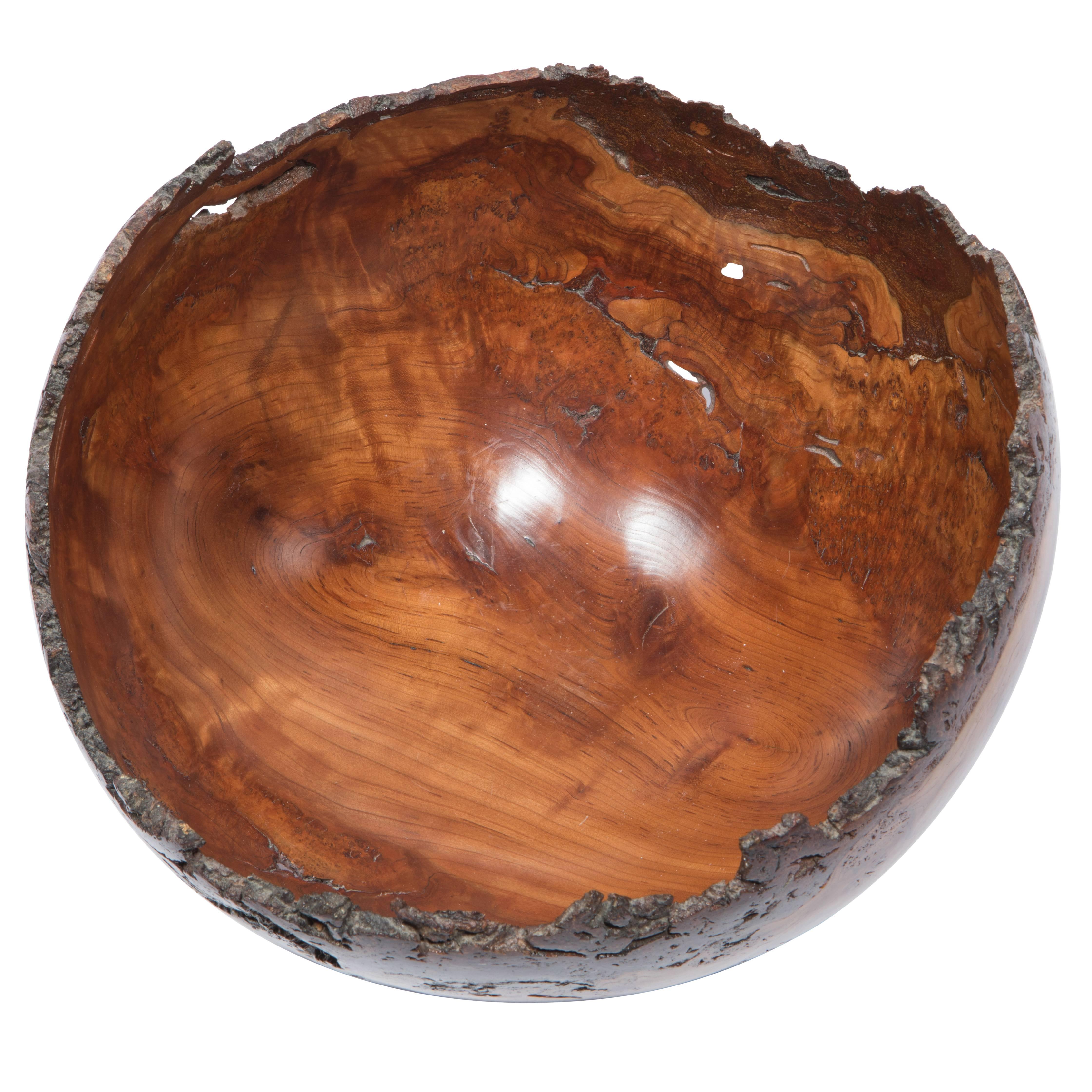 Wild Cherry Burl Bowl by Charles Hutson, circa 1980s 2