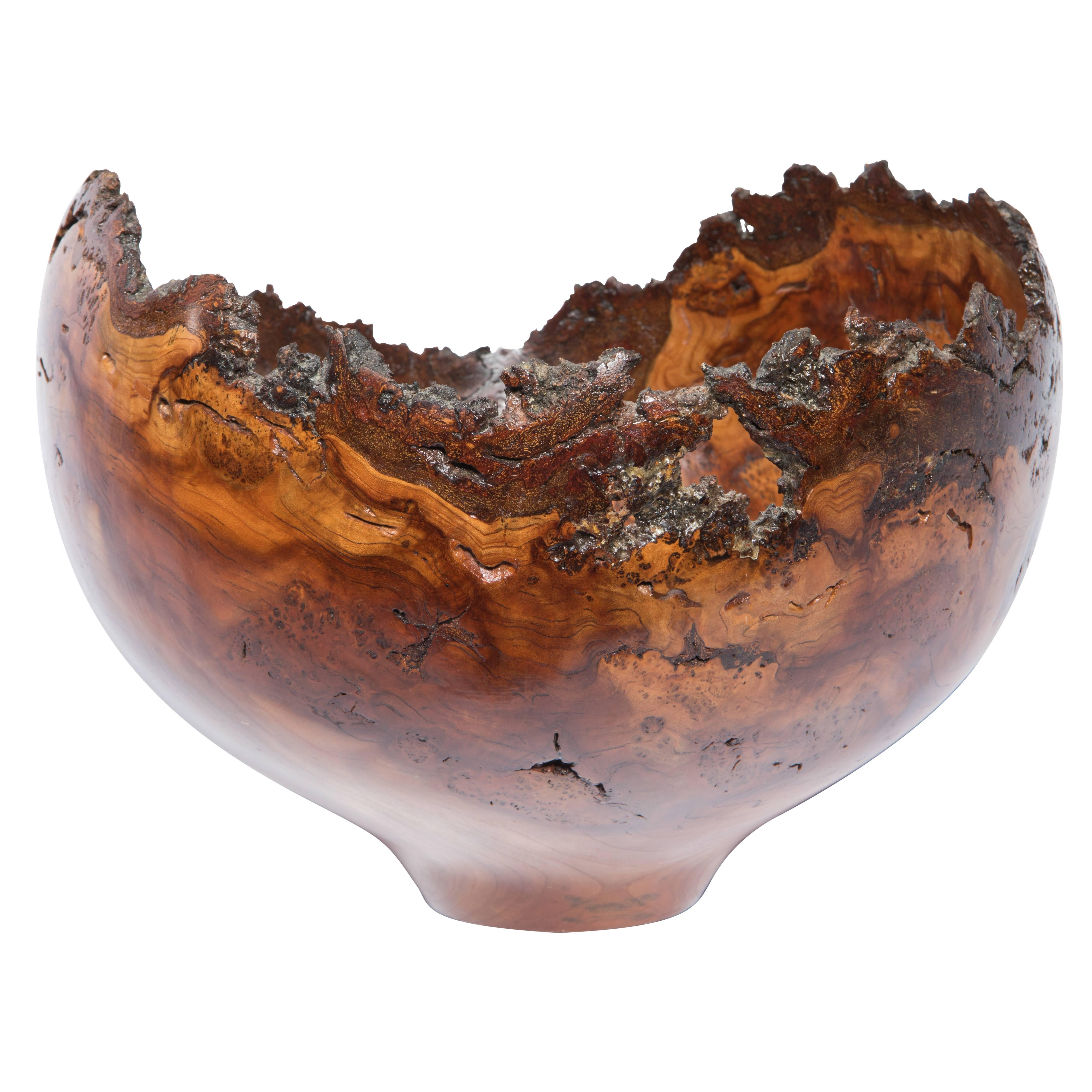 Wild Cherry Burl Bowl by Charles Hutson, circa 1980s 3