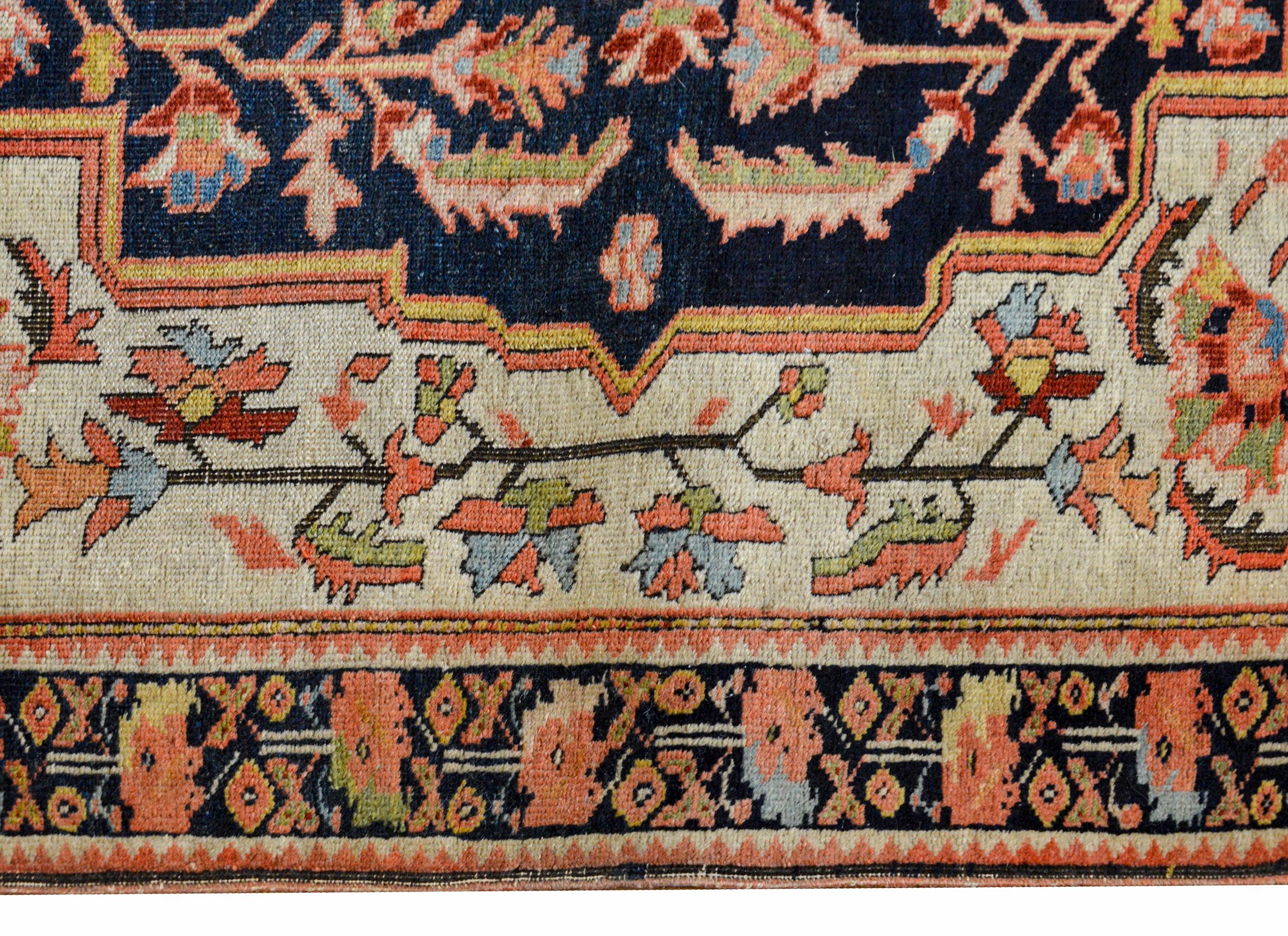 Wild Early 20th Century Sarouk Farahan Rug For Sale 2