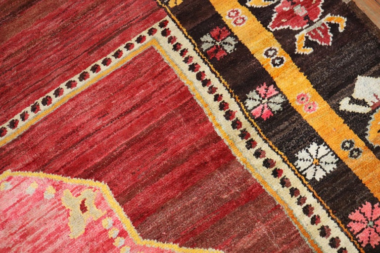 Wild Floral Traditional Turkish Rug Dated 1978 For Sale at 1stDibs