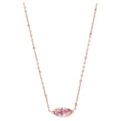 Wild Flower Short Necklace in Amethyst and 14K Rose Gold Plated Sterling Silver