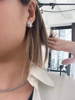 Wild Flower with 3 ctw Rose Cut Diamonds set in Platinum