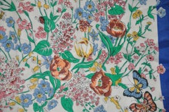 "Wild Flowers, Butterflies & Spiders" Silk Scarf