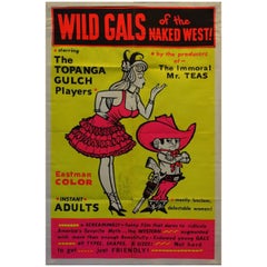 Vintage Wild Gals of the Naked West, 1962 Poster