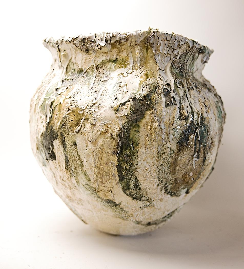 Vaso Wild Garden fatto a mano - Vaso in gres di grandi dimensioni in vendita 7