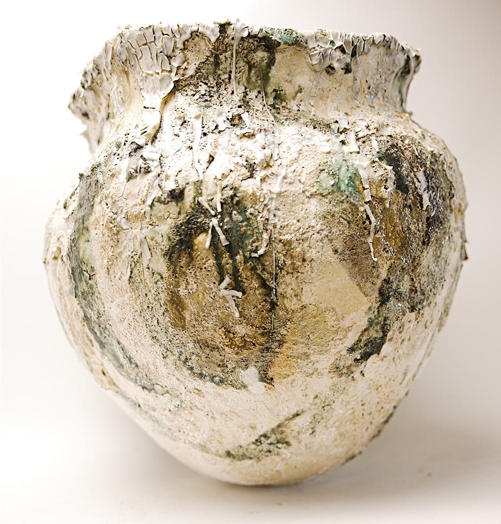 Americano Vaso Wild Garden fatto a mano - Vaso in gres di grandi dimensioni in vendita