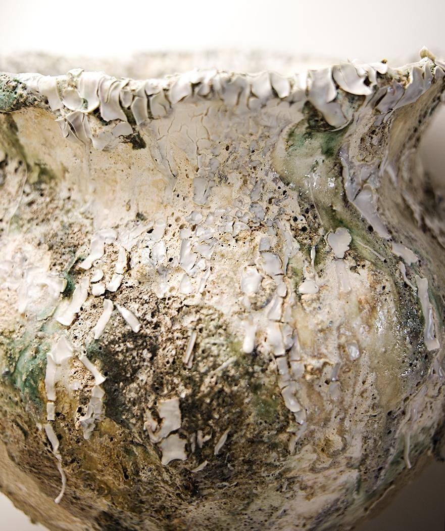 Smaltato Vaso Wild Garden fatto a mano - Vaso in gres di grandi dimensioni in vendita