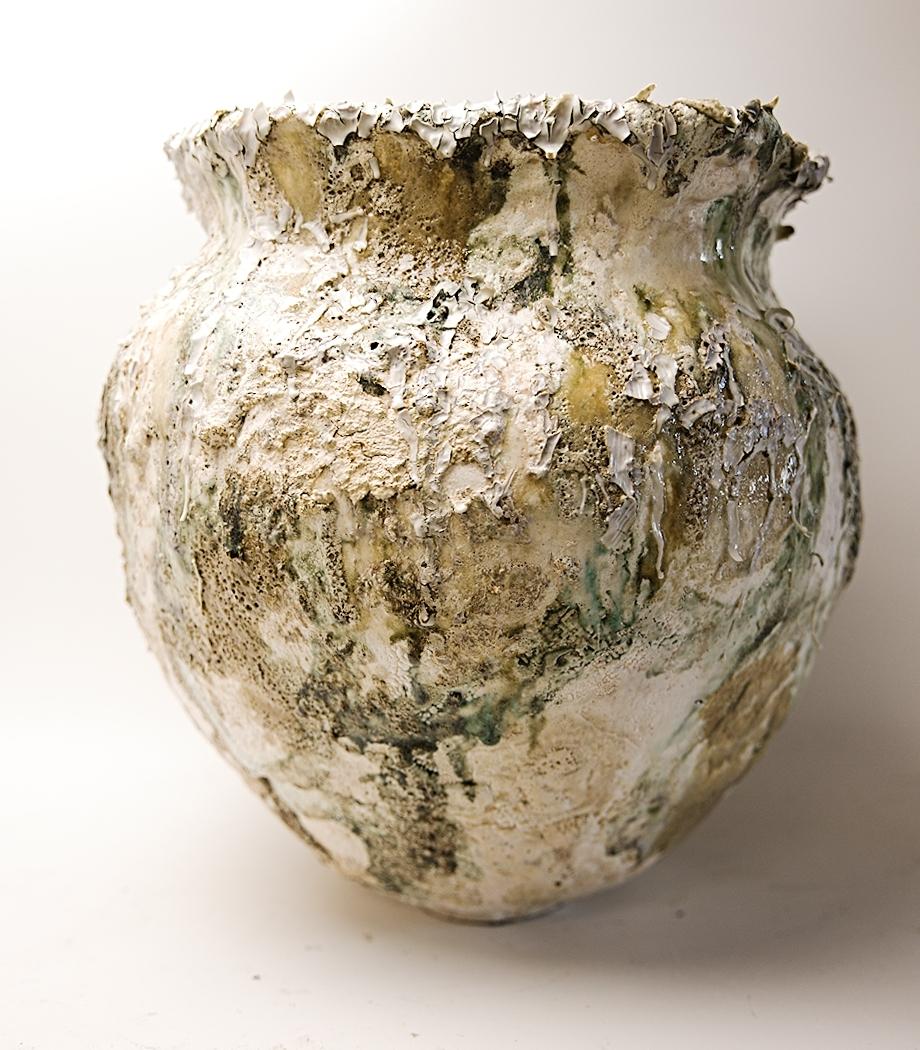 Vaso Wild Garden fatto a mano - Vaso in gres di grandi dimensioni In condizioni Nuovo in vendita a Van Nuys, CA
