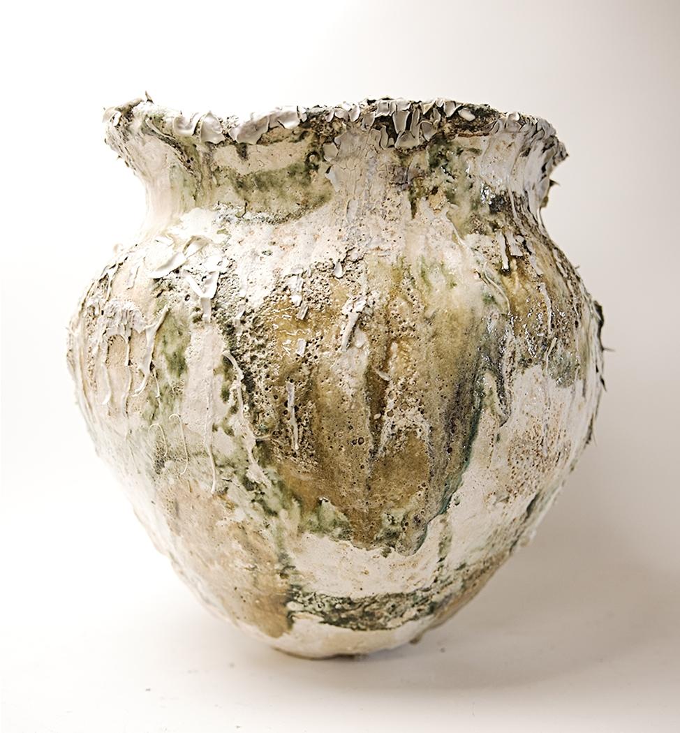 XXI secolo e contemporaneo Vaso Wild Garden fatto a mano - Vaso in gres di grandi dimensioni in vendita