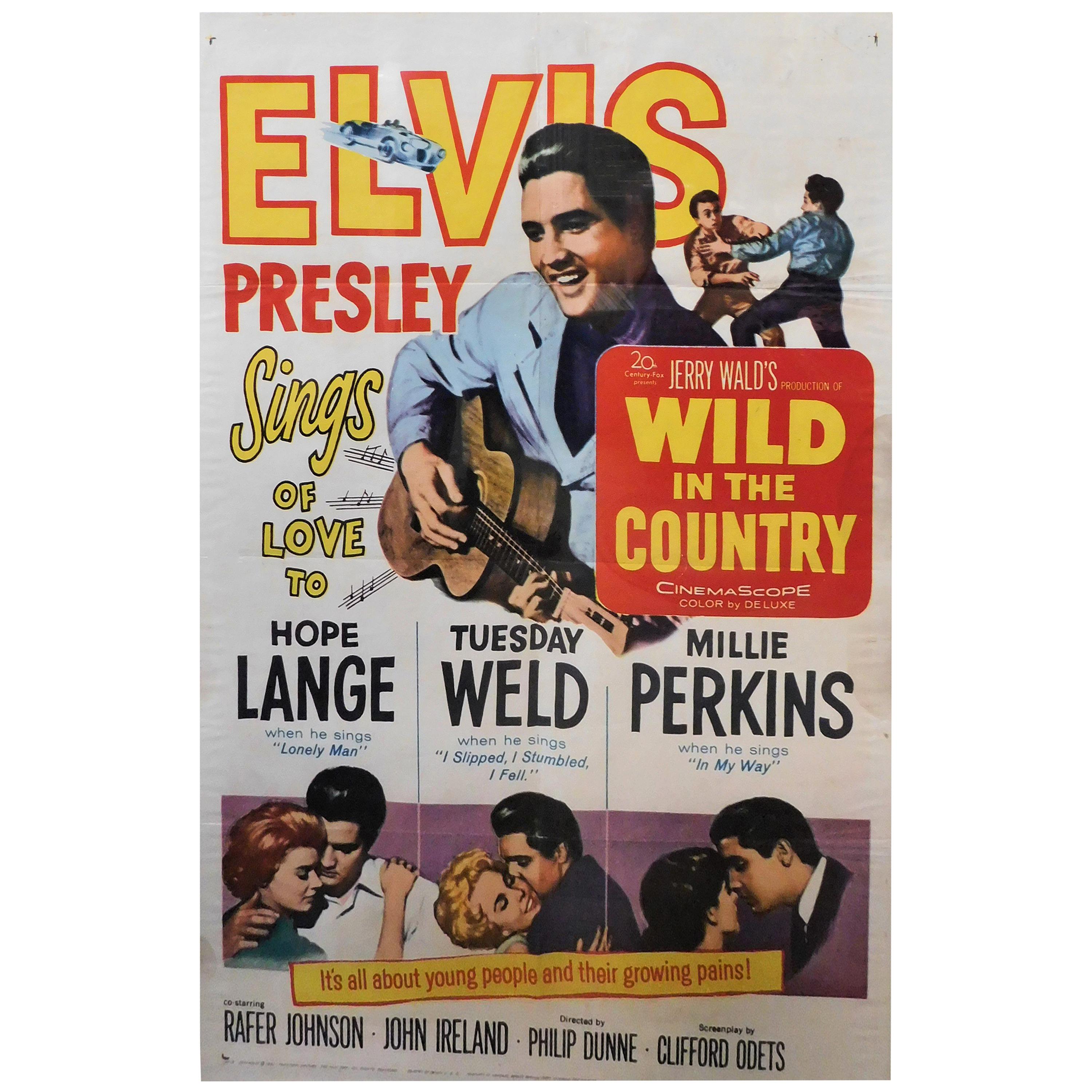 Wild in the Country Elvis Presley 1961 Original Theatrical Poster