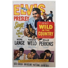 Retro Wild in the Country Elvis Presley 1961 Original Theatrical Poster